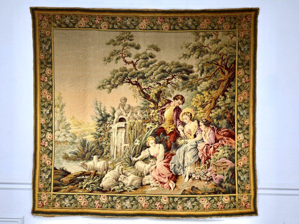Вінтажний гобелен «Буколічна сцена»