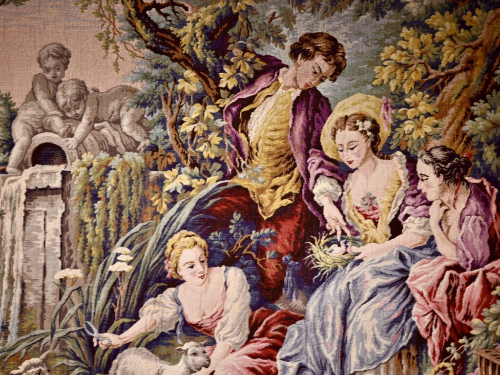 Вінтажний гобелен «Буколічна сцена»