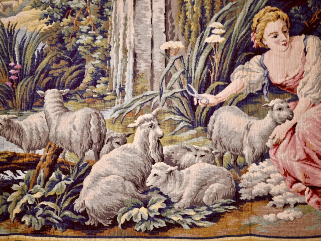 Вінтажний гобелен «Буколічна сцена»