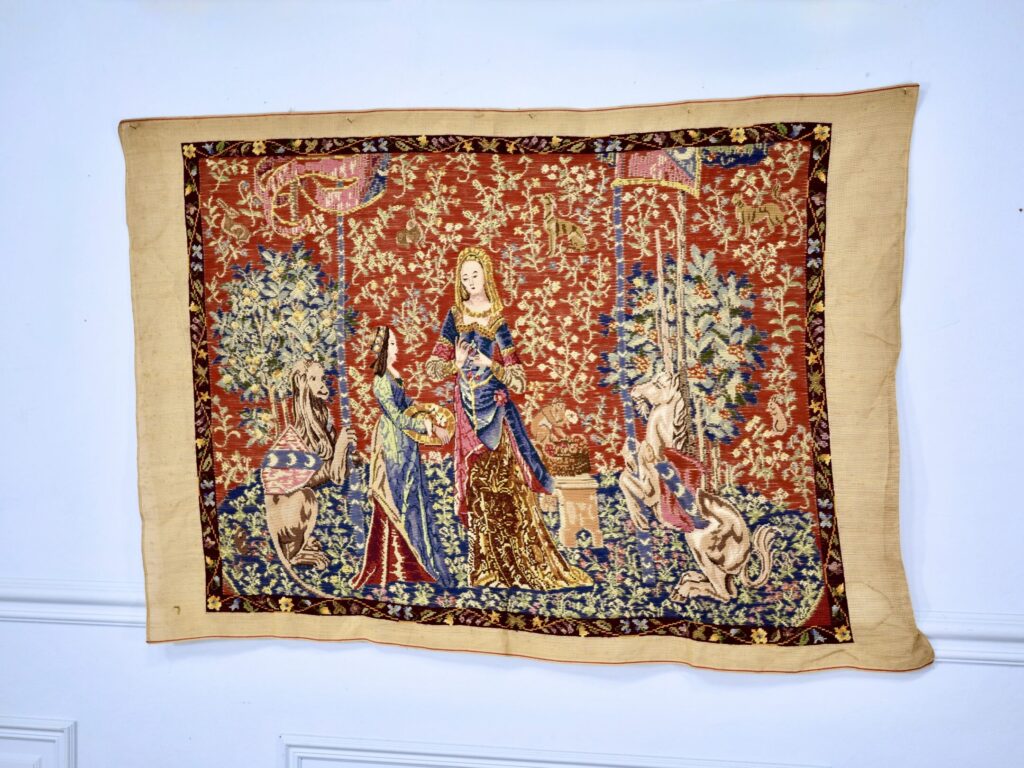 Винтажный гобелен «Дама с единорогом»