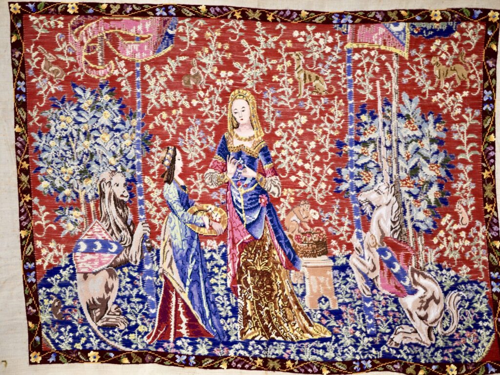 Винтажный гобелен «Дама с единорогом»