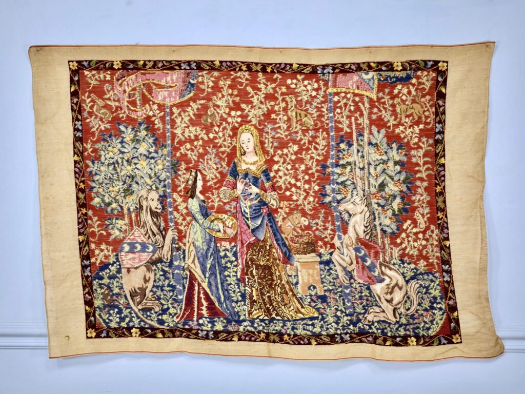 Винтажный гобелен «Дама с единорогом»