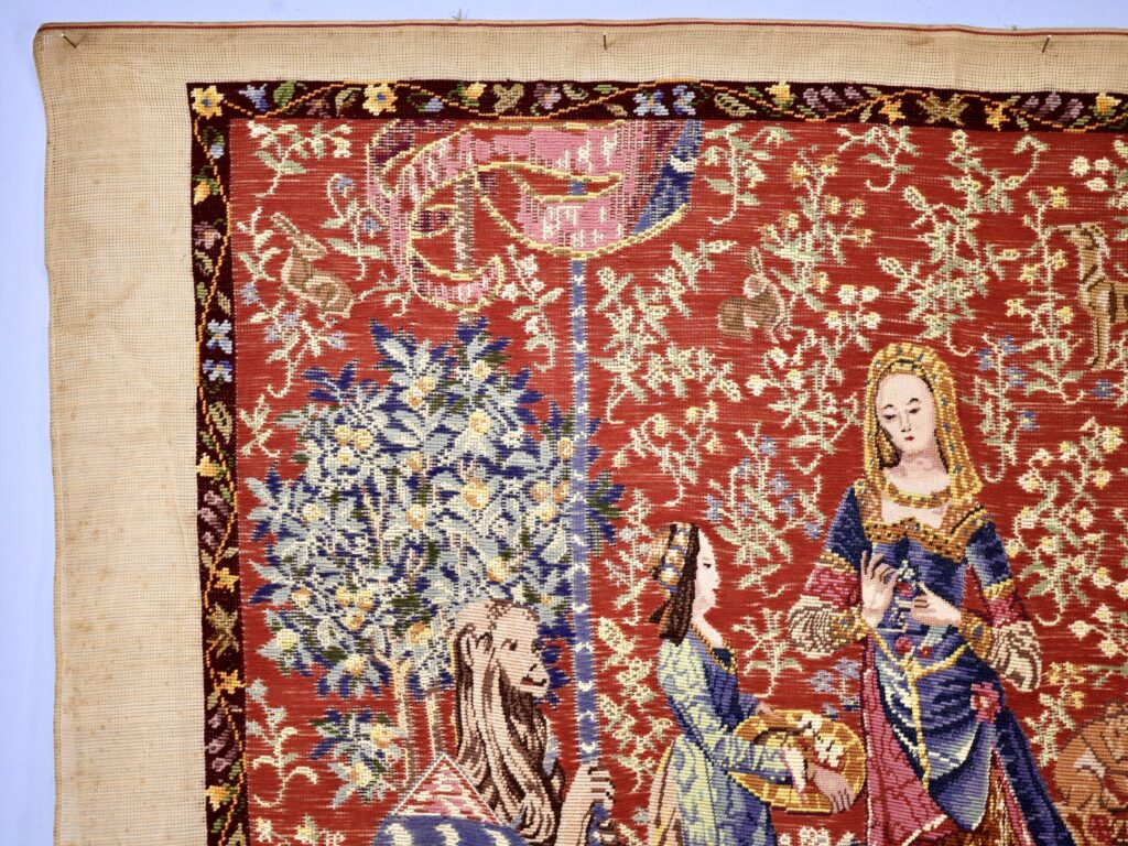 Винтажный гобелен «Дама с единорогом»