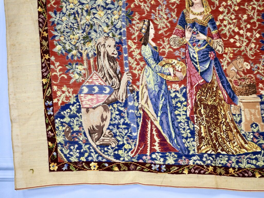 Винтажный гобелен «Дама с единорогом»