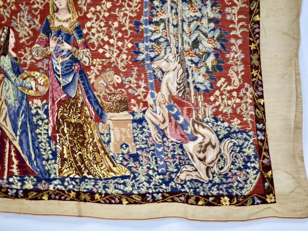 Винтажный гобелен «Дама с единорогом»