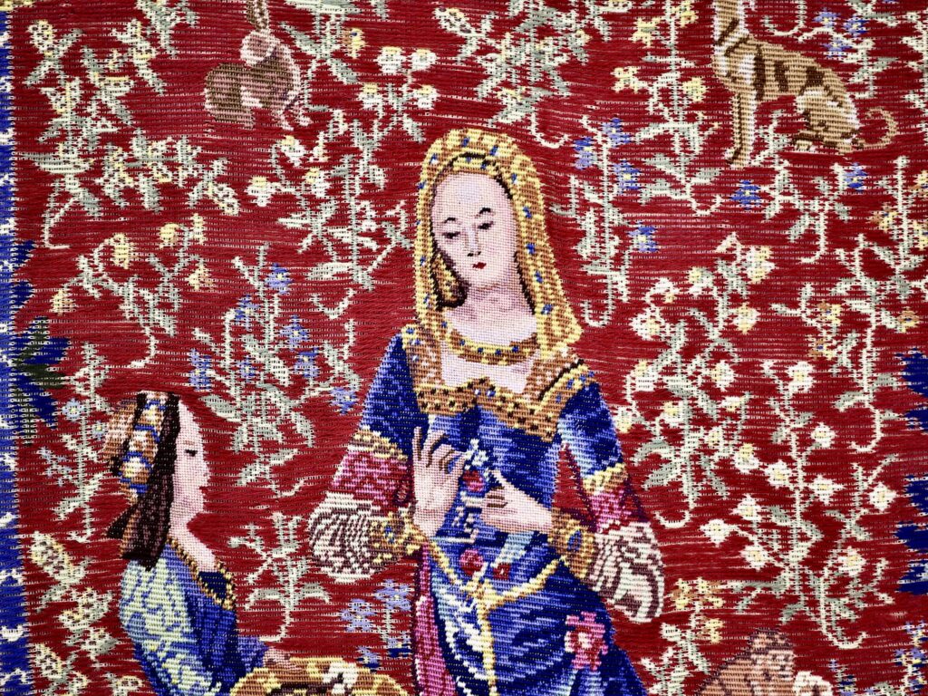 Винтажный гобелен «Дама с единорогом»