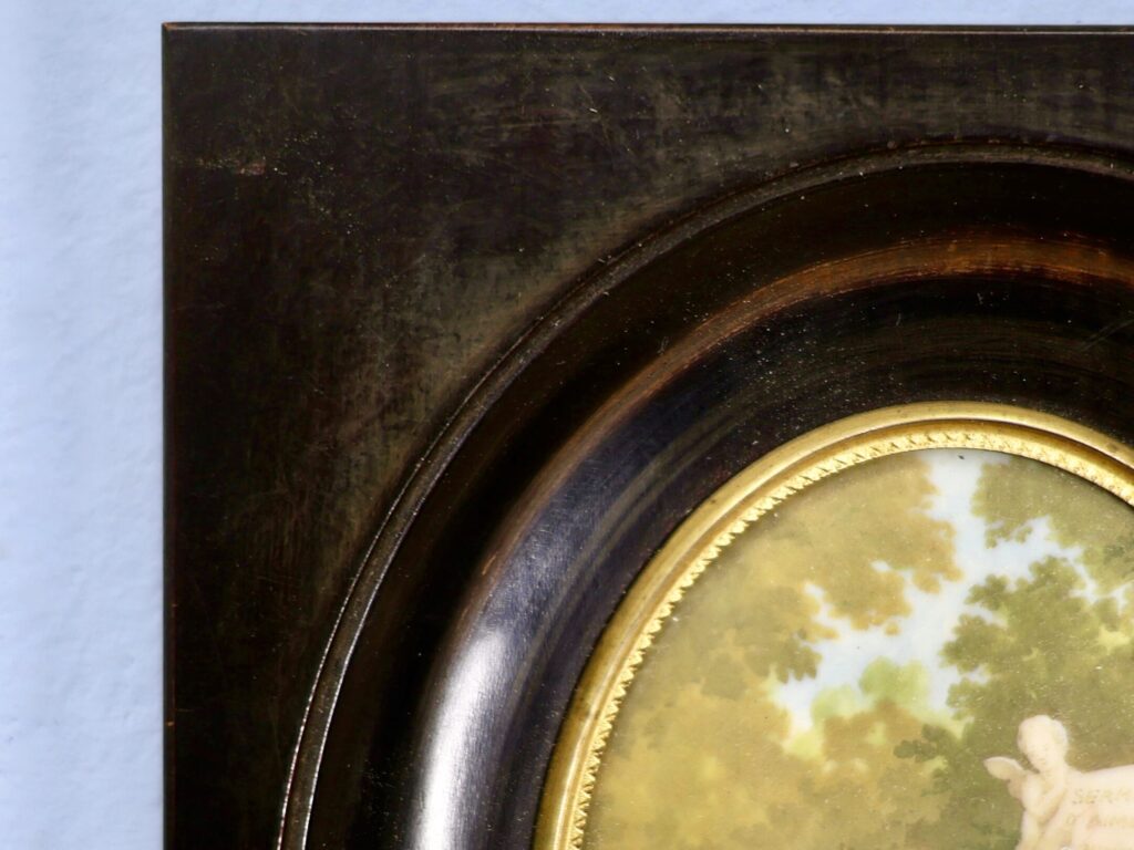 Антикварна мініатюра з галантною сценою