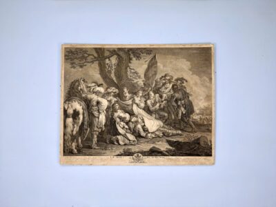 Антикварна гравюра «La Mort de Turenne» (Смерть Тюренна)