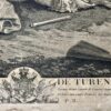 Антикварна гравюра «La Mort de Turenne» (Смерть Тюренна)