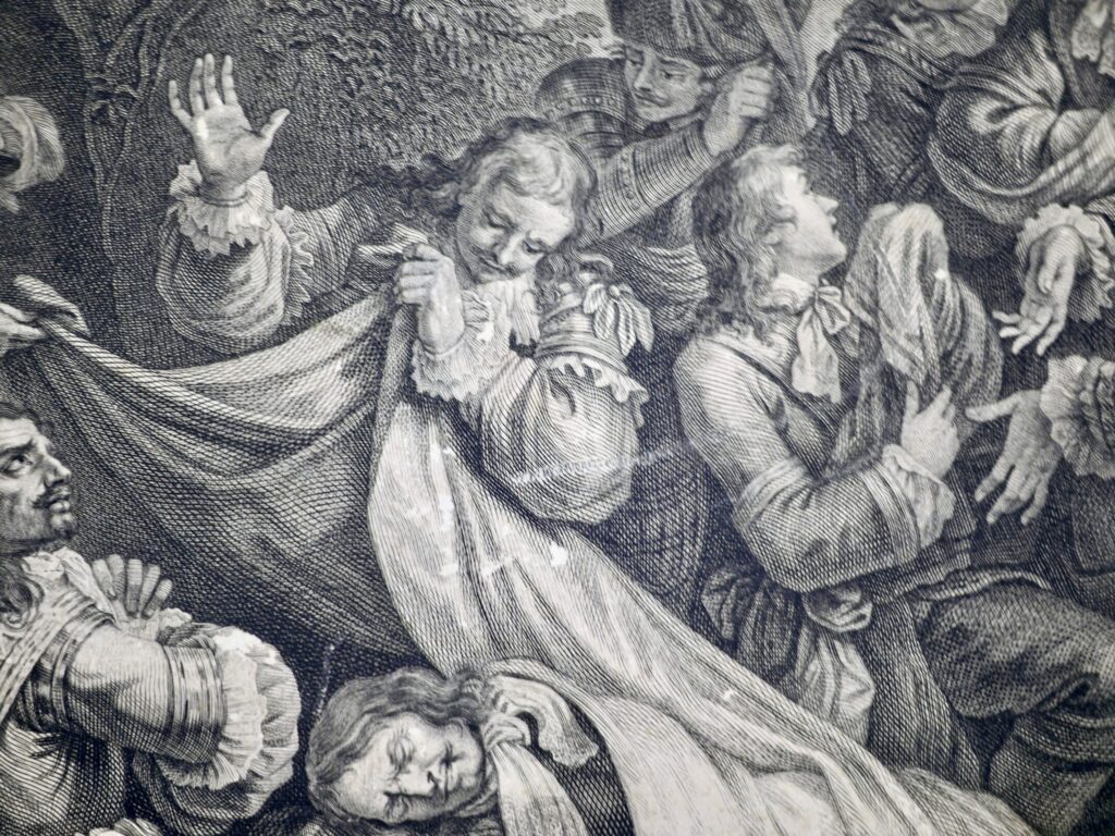 Антикварна гравюра «La Mort de Turenne» (Смерть Тюренна)