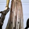 Вінтажна скульптура «Дама з хортами», Demeter H. Chiparus