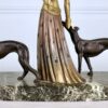 Вінтажна скульптура «Дама з хортами», Demeter H. Chiparus