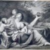 Антикварная гравюра «Аллегория милосердия»