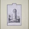 Антикварная гравюра «Ериванская башня»