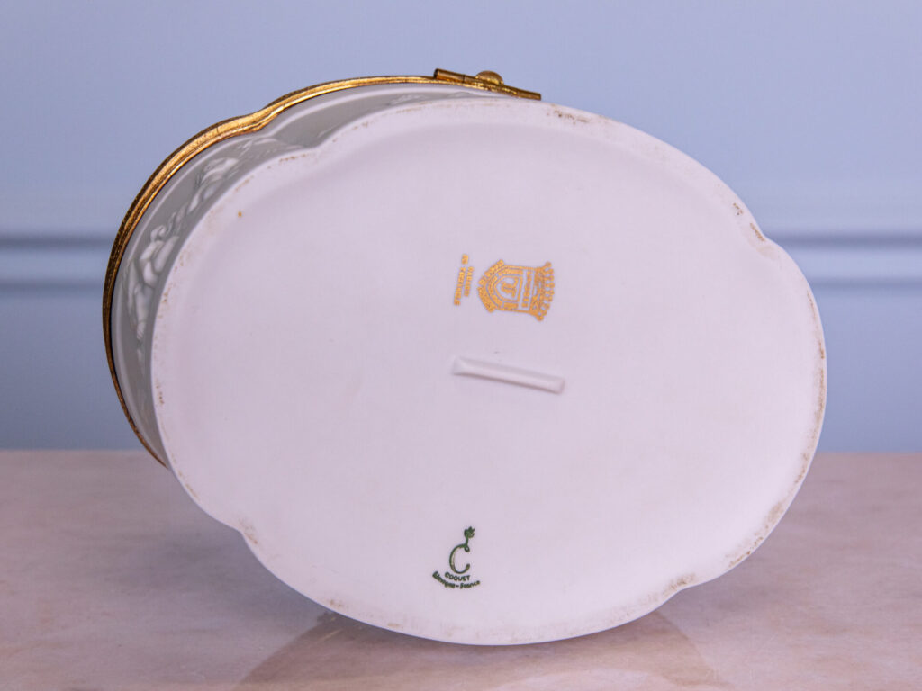 Антикварна порцелянова шкатулка, JL Coquet (Limoges)