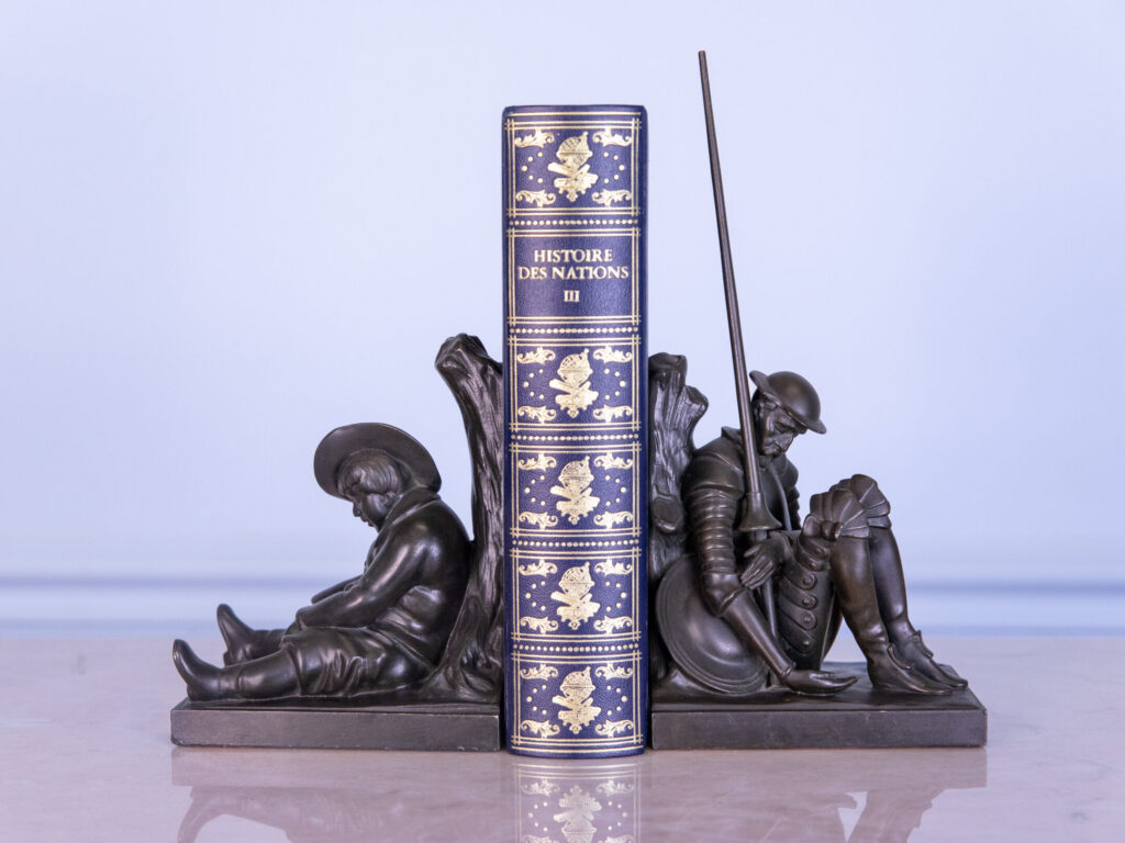 Антикварні обмежувачі для книг (букенди) «Дон Кіхот і Санчо Панса»
