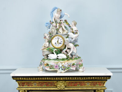 Антикварний камінний годинник «Тріумф Венери», Meissen