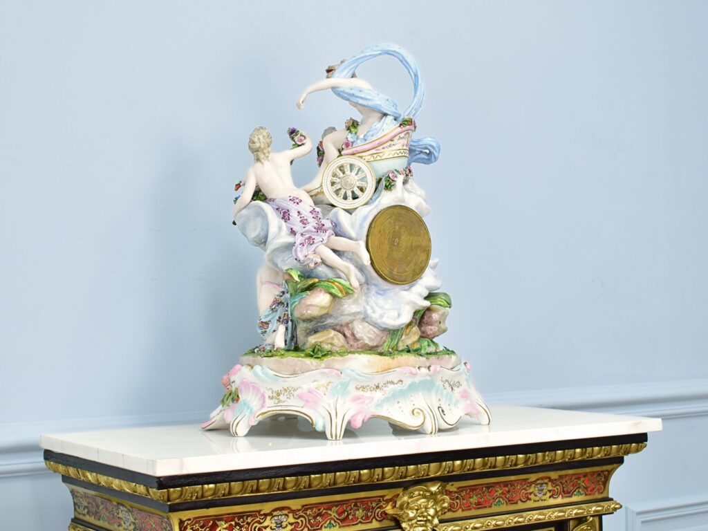 Антикварний камінний годинник «Тріумф Венери», Meissen