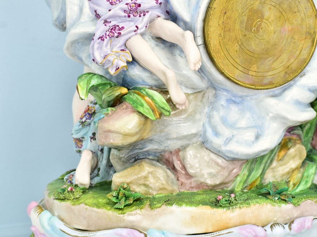 Антикварний камінний годинник «Тріумф Венери», Meissen