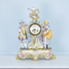 Антикварний камінний годинник в стилі Meissen