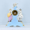 Антикварний камінний годинник в стилі Meissen
