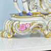 Антикварний камінний годинник в стилі Meissen