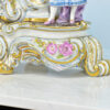 Антикварний камінний годинник в стилі Meissen