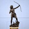 Антикварна бронзова скульптура «Діана-мисливиця»