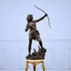 Антикварна бронзова скульптура «Діана-мисливиця»