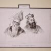 Антикварная гравюра «Св. Григор Магистрос и Св. Григор Вкаясер»