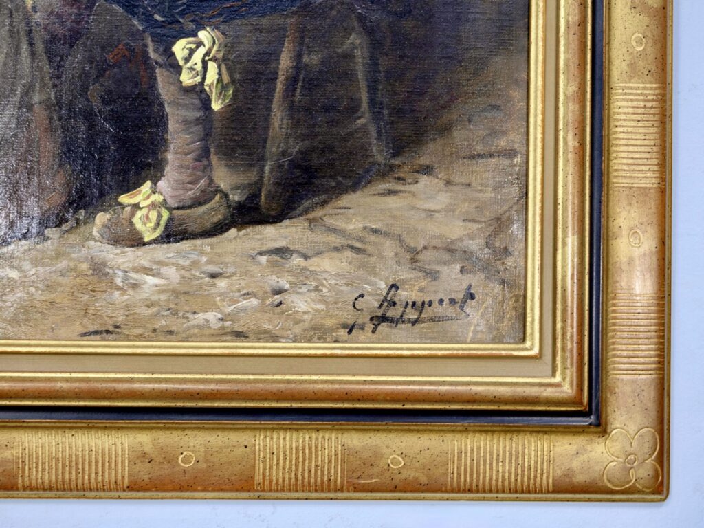 Антикварний живопис «Залицяння», Ж. Аппер (Georges Appert)