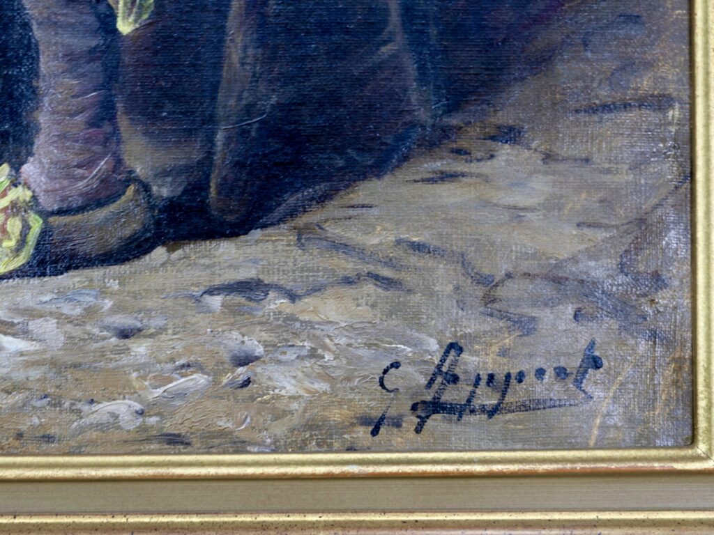 Антикварний живопис «Залицяння», Ж. Аппер (Georges Appert)