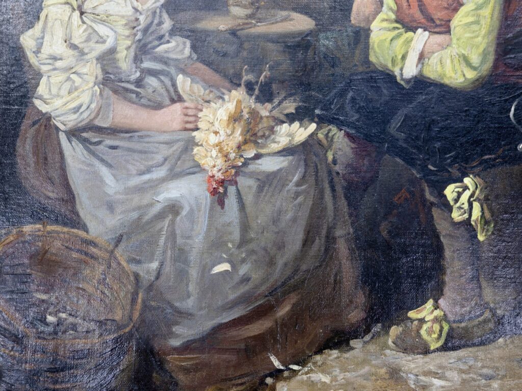 Антикварний живопис «Залицяння», Ж. Аппер (Georges Appert)
