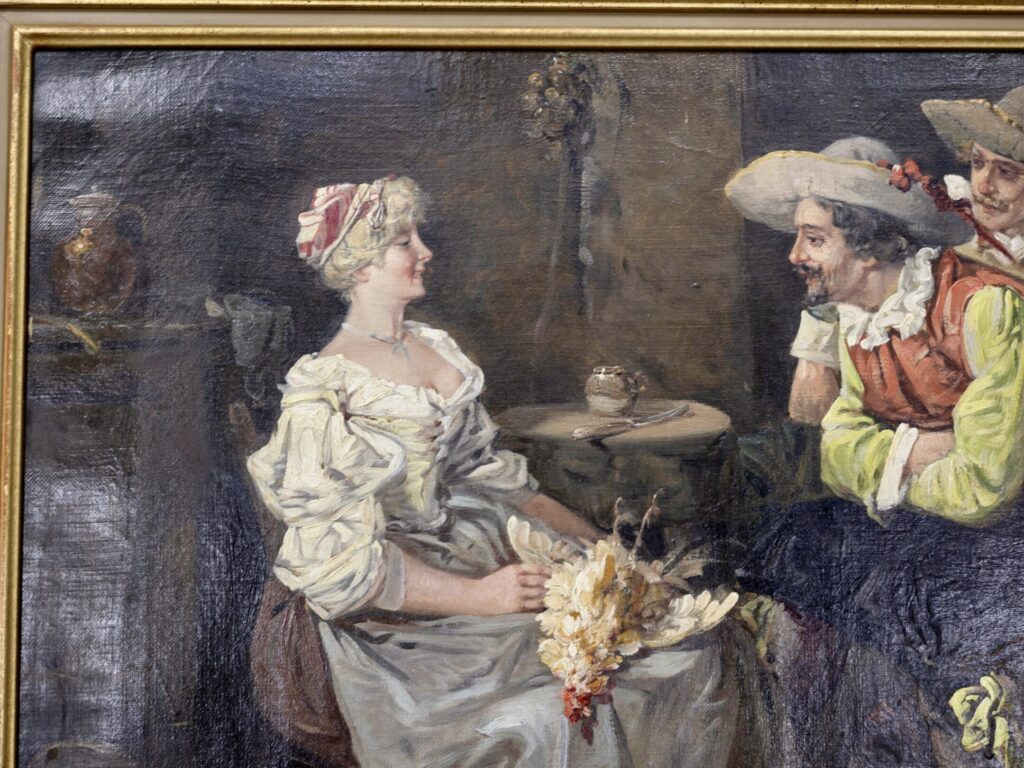 Антикварний живопис «Залицяння», Ж. Аппер (Georges Appert)