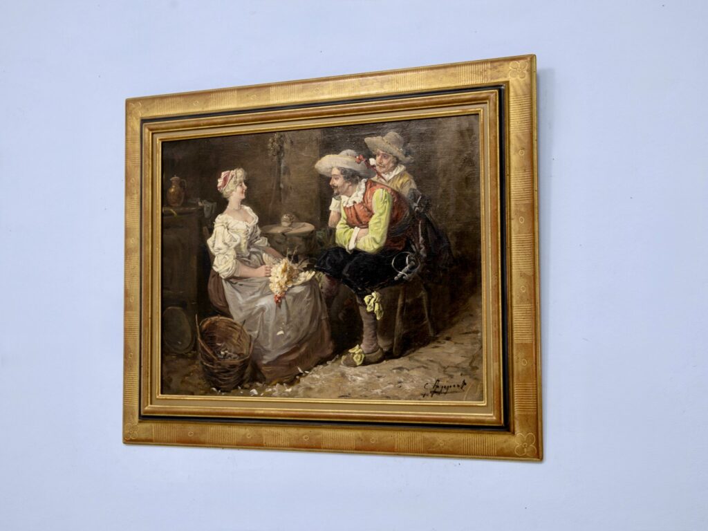 Антикварний живопис «Залицяння», Ж. Аппер (Georges Appert)