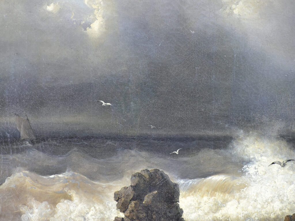 Антикварний живопис «Морський пейзаж»