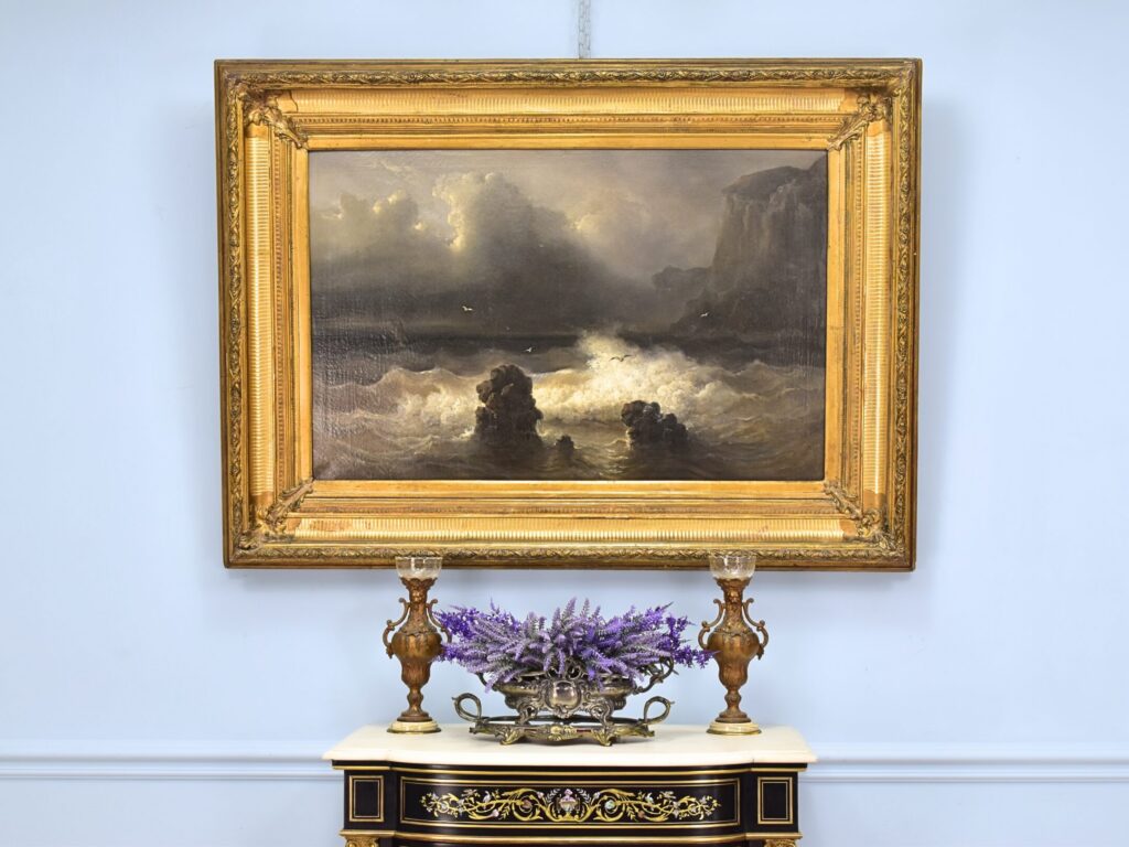 Антикварний живопис «Морський пейзаж»