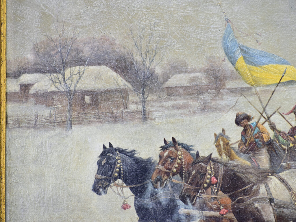 Антикварний живопис «Похід козаків», А. Баумгартнер-Штойлофф (C. Stoiloff)