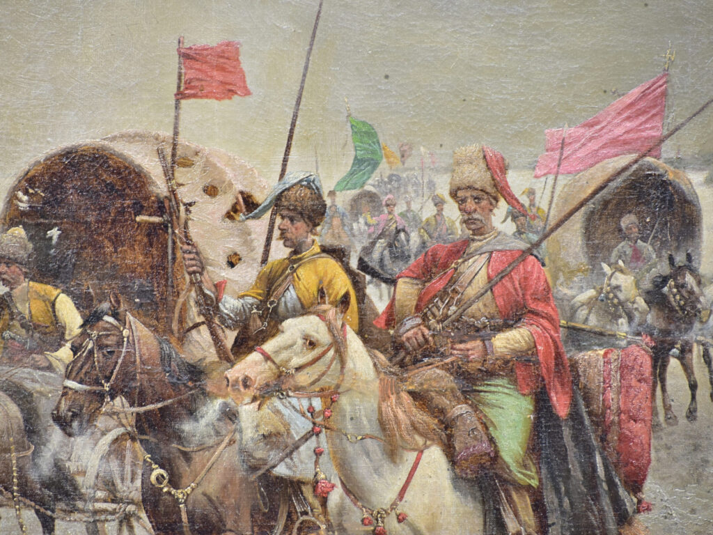 Антикварний живопис «Похід козаків», А. Баумгартнер-Штойлофф (C. Stoiloff)