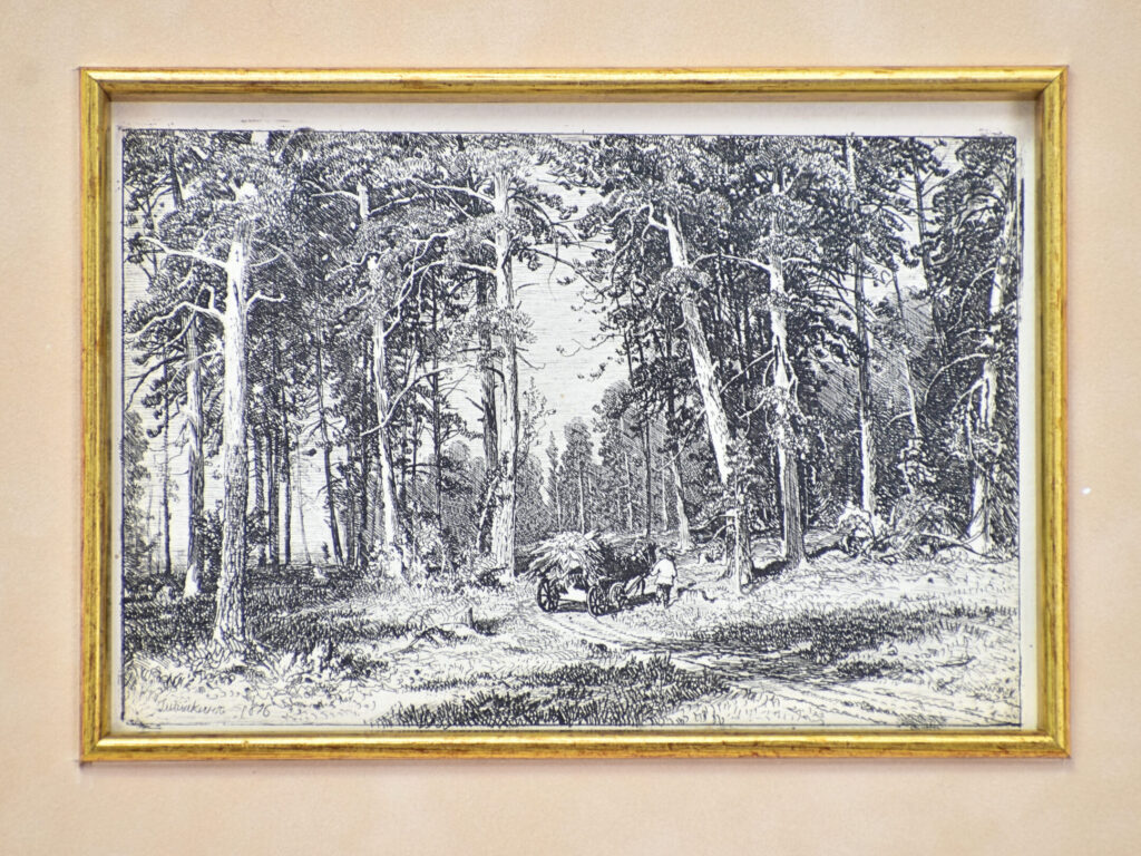Офорт «Окраїна соснового бору», І. Шишкін