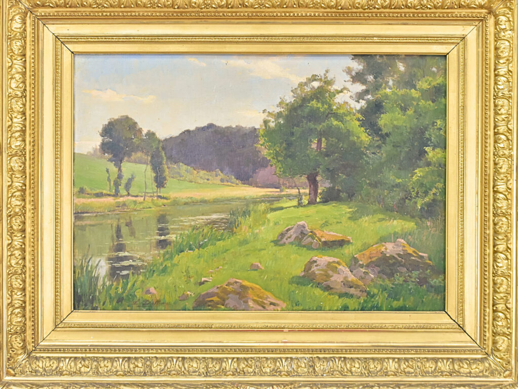 Антикварний живопис «Річковий пейзаж», L. Dalliance