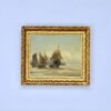 Антикварний живопис «Рибальські човни», Е. Верньє (Émile Vernier)
