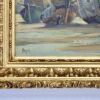 Антикварний живопис «Рибальські човни», Е. Верньє (Émile Vernier)