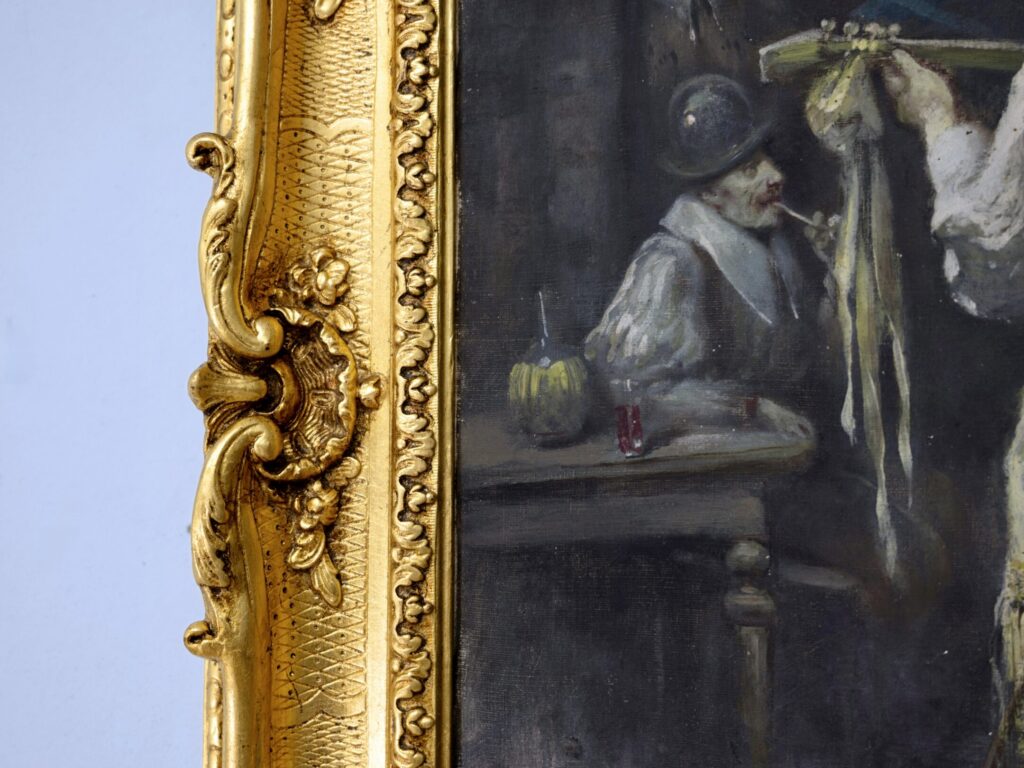 Антикварний живопис «Мушкетери в таверні», С. Зеебергер (Samuel Seeberger)