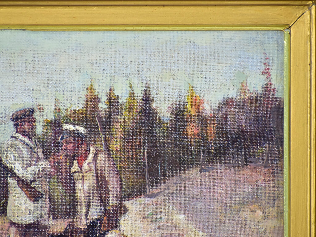 Антикварний живопис «На полюванні»