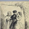 Антикварний офорт «Прогулянка», А. Валантен (Henri Valentin)