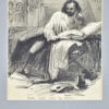 Антикварний офорт «Художник у мансарді», А. Валантен (Henri Valentin)