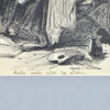 Антикварний офорт «Художник у мансарді», А. Валантен (Henri Valentin)
