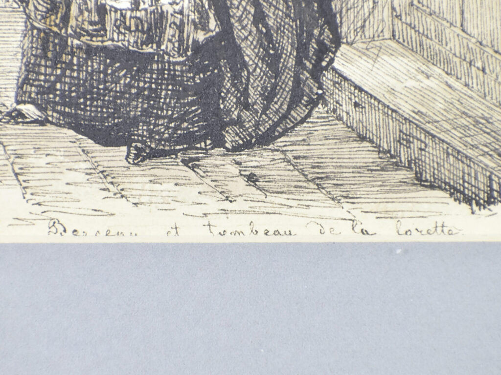 Антикварний офорт «Лоретта», П. Гаварні (Paul Gavarni)
