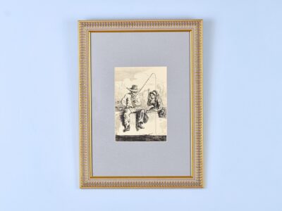 IMG_8218 Антикварний офорт «Риболовля», П. Гаварні (Paul Gavarni)